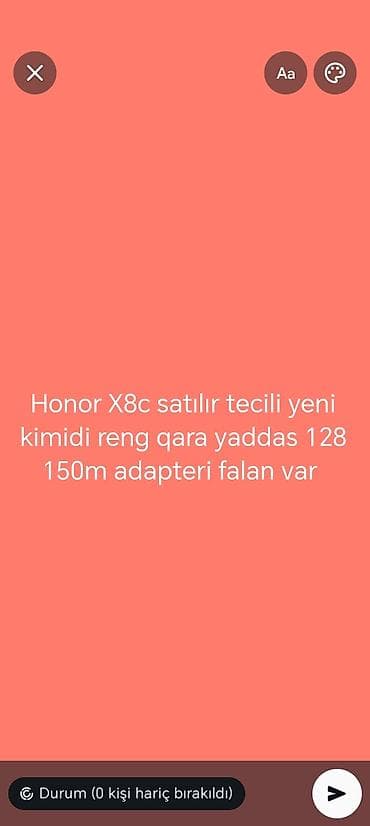 samsung a10s 64gb: Honor X8c, 128 GB, rəng - Qara — 1