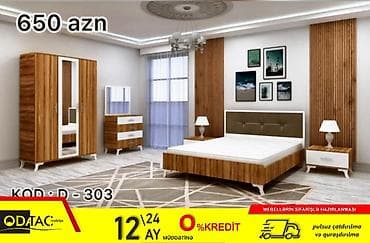 İkinəfərlik çarpayı, Dolab, Termo, 2 tumba, Azərbaycan, Yeni