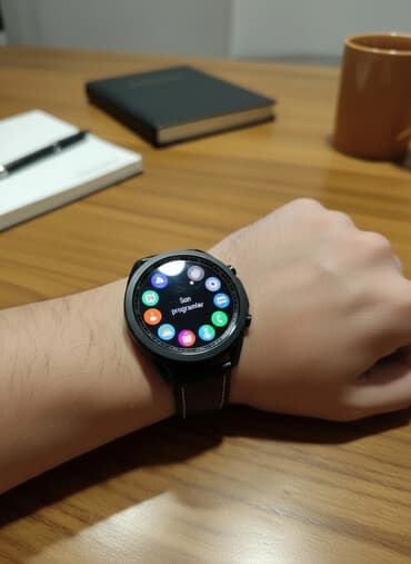 Smart saat, Samsung, Sensor ekran, rəng - Qara