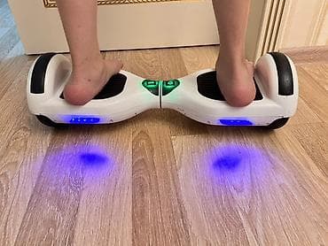elekt: Elektrik hoverboard (özünü tarazlayan skuter) - Rəng: ağ, qara rezin — 5