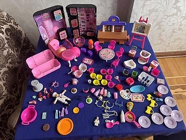 Игровые наборы: Uşaq üçün böyük kolleksiya – miniatür oyuncaq aksesuarları və mebel — 6