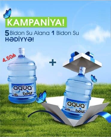 Su: Su sifarişi çatdırılma xidməti - Ev və ofislər üçün 19L suyun — 2