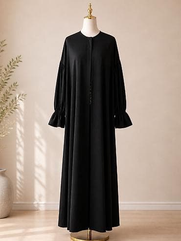 qara hicab: Abaya mədinə ipəyindən Yenidir.Ölçü 46-48 A kəsimdir.Tam boydur — 3