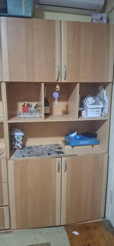 Modul tipli şkaf sistemi – açıq rəngli ağac teksturası ilə - Tərkib — 3