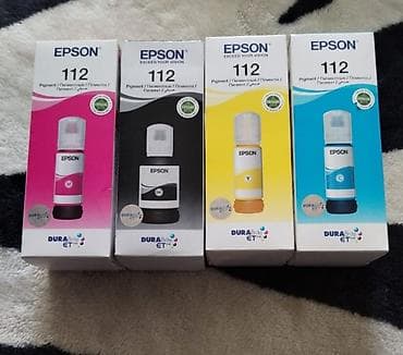 Epson 112 pigment mürəkkəb dəsti - Rənglər: Qara (BK), Cyan (C) — 1