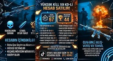 Yüksək KILL və KD-li oyun hesabı satılır! Hesab səviyyəsi: 67