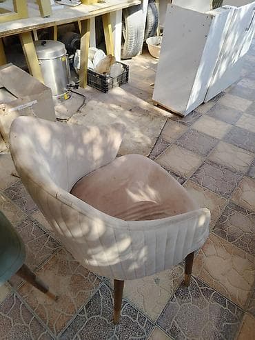 komfort mebel: Velvet parça ilə yumşaq oturacaqlı, arxası və qolları inteqrə edilmiş — 1