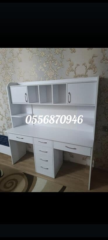 dizayn mebel: Oğlan və qız üçün, Yeni, Siyirməli, Yazı masası, Stulsuz — 6