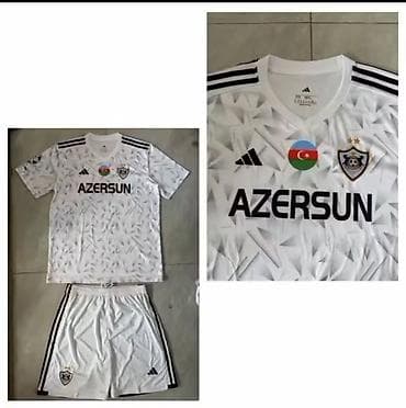 sortlar: Qarabağ FK futbol forması dəsti - Rəng: ağ, qara detallarla - Dəst — 1