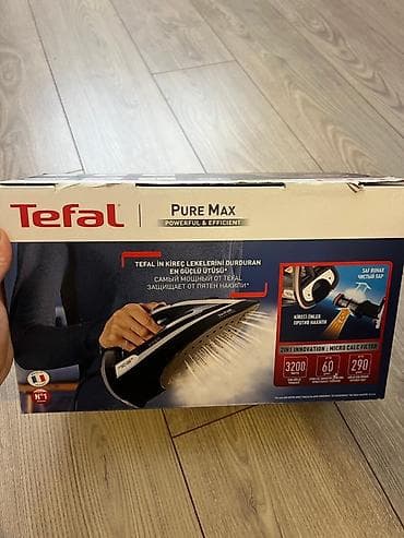 tefal qiyməti: Tefal Pure Max (FV9850) buxarlı ütü - Güc: 3200 W – sürətli isinmə və — 3