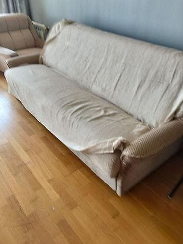 uzun divanlar: Retro mebel dəsti 1) Böyük vitrinli divar dolabı - Material: taxta — 4