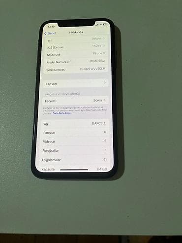 IPhone X, 64 GB, Space Gray, Face ID