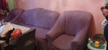 Divan kreslo işlənmiş açılmayan bazasız üzlü satılır 2 kreslo 1 divan