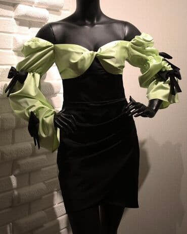 мери детокс чай отзывы: Şık mini gecə paltarı - Rəng: qara və açıq yaşıl kombinasiyası - — 2