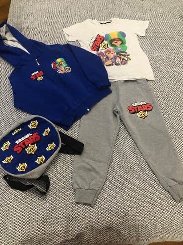 детские спортивные костюмы с принтом: Uşaq geyimləri dəsti Tərkib: - 5 ədəd yay köynəyi: qısaqol, müxtəlif — 2