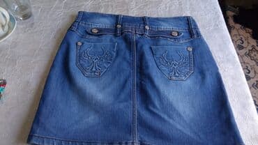 джинсовые юбки на пуговицах: Мини Юбка, Джинс — 3