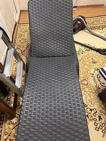 sulu aboy decor: Bağ/loungе şezlonqu - Material: tünd boz rəngli rattan görünüşlü — 4