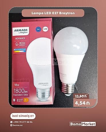 led lamp: Yeni, LED lampa, Zəmanətsiz — 1