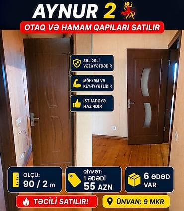 dolablar ve qiymetleri: Aynur 2 – otaq və hamam qapıları - Model: Aynur 2 - Növ: Otaq və — 2