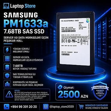 🚀 Samsung PM1633a 7.68TB SAS Enterprise SSD – Server üçün Peşəkar lalafo.az -da 🚀 Samsung PM1633a 7.68TB SAS Enterprise SSD – Server üçün Peşəkar
