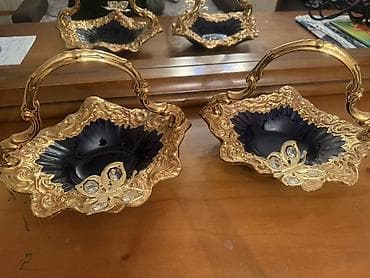 Zərif dekorativ səbət dəsti – 2 ədəd, Italiya istehsali, Bruno