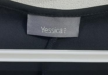 Yessica brendi qadın bluzası – qara rəng - Klassik, dairəvi yaxalıq - — 3