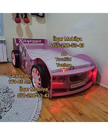 Детская мебель: Новый, На заказ, Кровать-машина, Без матраса, Без выдвижных ящиков — 2