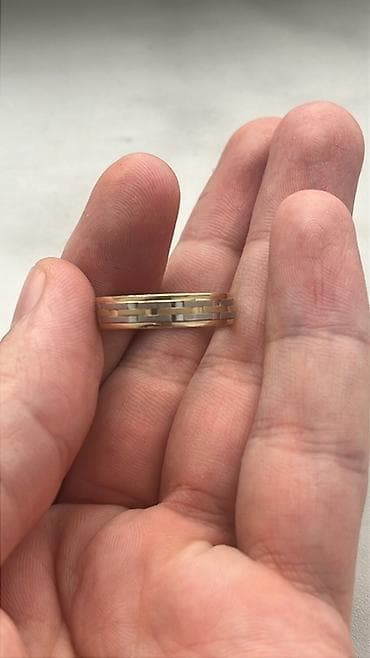 yantar uzuk: Alyans, Üzük, Sarı qızıl, 585 Əyar, Qaşsız — 1