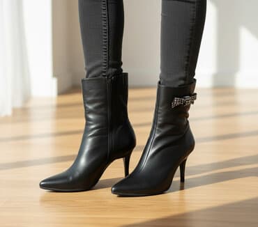 Qadın qış çəkmələri – Lolita Botti - Rəng: qara - Material: üst hissə