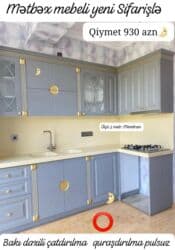 metbex mebelleri: 🟣Yeni mətbəx mebeli 🆘 *1 pqm görə qiymətlər* 🟣Mat Laminat *180 azn* — 1