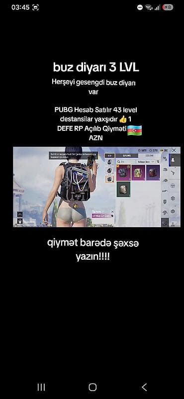 uşaq ucun smart saatlar: PUBG Mobile hesabı - Səviyyə: 43 - Xüsusi: Buz Diyarı () – 3-cü — 4