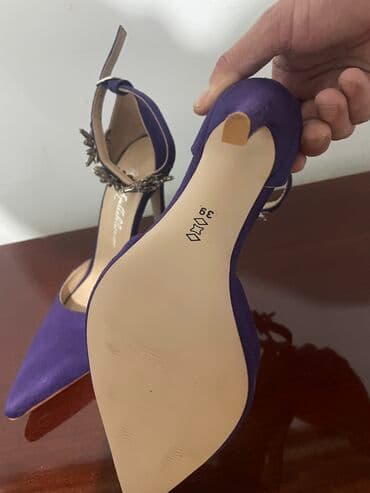 Туфли: Туфли, Размер: 39, цвет - Черный, Б/у — 2