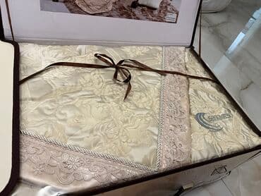 yatağ desdi: Yataq üçün Yeni rəng - Bej Yataq örtüyü, Pulsuz çatdırılma — 3