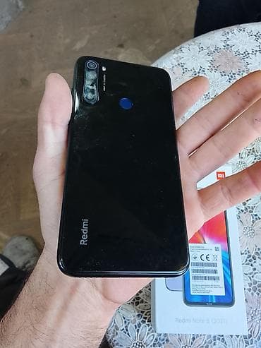 9990 telefon: Redmi Note 8 (2021), 64 GB, rəng - Qara, Barmaq izi — 4