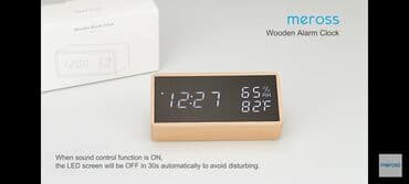 hamilton saat: Elektron saat Elektron masaüstü saat Taxta elektron stolüstü — 3