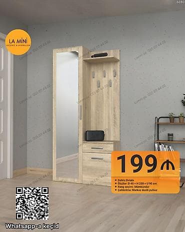 salon dolabi: Dəhliz dolabı – LA MiNi dizaynı - Ölçülər: dərinlik 40 sm x hündürlük — 1