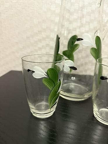 Çay dəsti, rəng - Ağ, Şüşə, 2 nəfərlik — 2