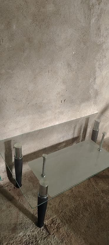 stul tekerli: Jurnal masası, İşlənmiş, Açılmayan, Şüşə, Dördbucaq masa — 1