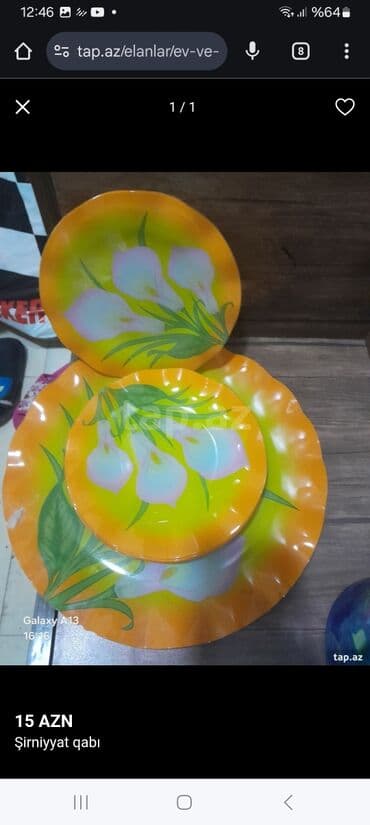 tort vitrin: Tort və şiriniyyat qabı, rəng - Narıncı — 1