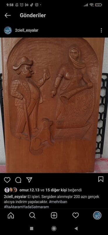 qaqa şekileri: Taxta üzərində əl işi 150azn — 1