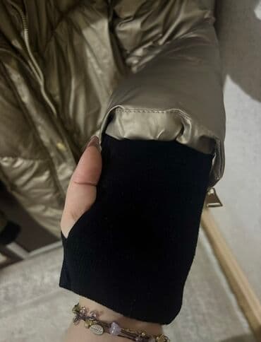 toy donlari modelleri: Qadın qış şişme kürk kapüşonlu gödəkçə - Rəng: şampan/qızılı metalik — 4