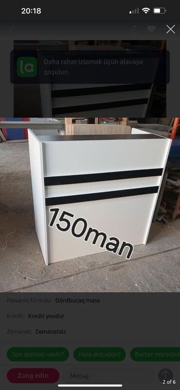 Resepsiyon/qarşılama masaları - Dizayn: Müasir düzbucaqlı forma, ön — 1