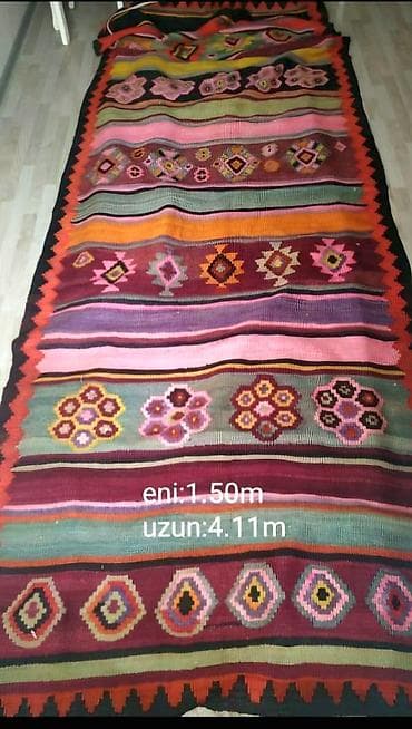 qedimi xalca satisi: Əl toxuması xalça və kilim dəsti 1) Xalça - Naxış: ənənəvi geometrik — 2