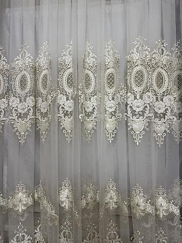 ringlice za tekstil: Lüks tül pərdə – klassik naxışlı — 3