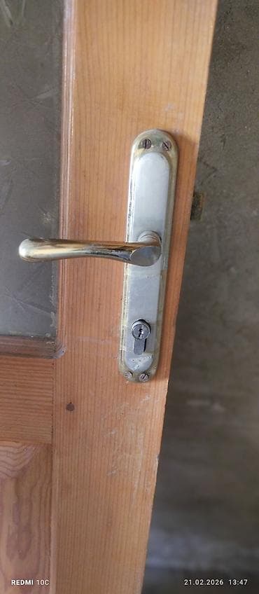 Сантехника: Şüşəli taxta qapı dəsti - Material: təbii ağac (şpon deyil), üzərində — 6