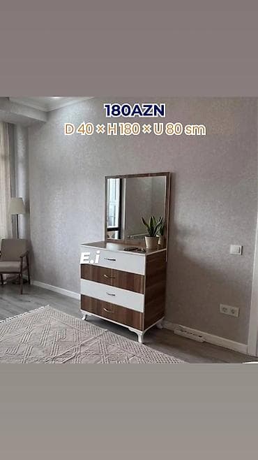 yata: Güzgülü komod/dresuar Ölçülər: Dərinlik 40 sm × Hündürlük 180 sm × — 1