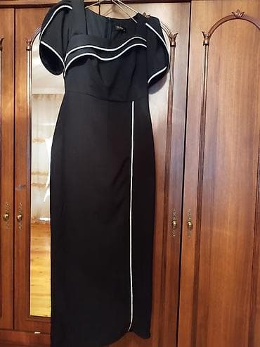 Qadın geyim dəsti – 4 ədəd elegant paltar 1) Qara midi/libas - Üst