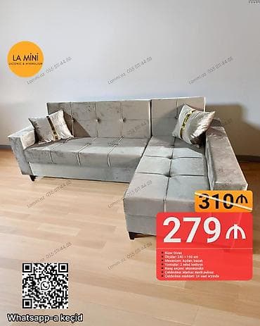 yaş aboy: Künc divan, Açılan, Bazalı, Parça, Şəhərdaxili pulsuz çatdırılma — 1