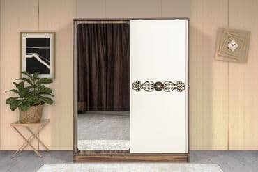 tek matraslar: Kupe, 2 qapılı Düz dolab, Qarderob, paltar dolabı — 3