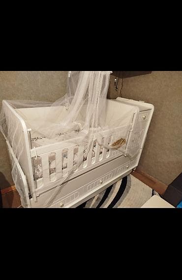 elektrikli besik: Oğlan və qız üçün, Yeni, Dördbucaq, Beşik, Dəstsiz, Matras ilə, Yellənmə mexanizmsiz — 3